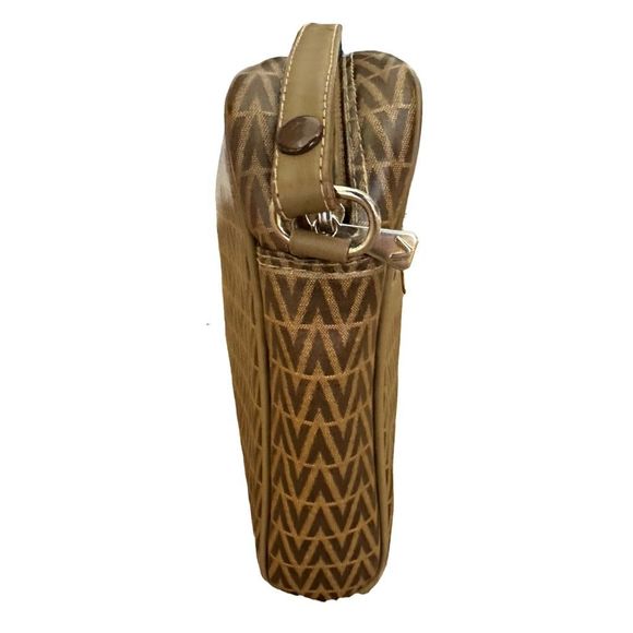 Vintage Mario Valentino PVC x Leather Monogram Crossbody Bag - 9” x 7.5” x 2” - Picture 9 of 13